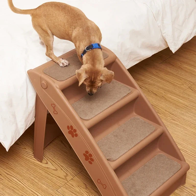 Klappbare Hundetreppe – Verstellbare Rutschfeste Haustierleiter für Kleine & Ältere Hunde Kaufschwan®