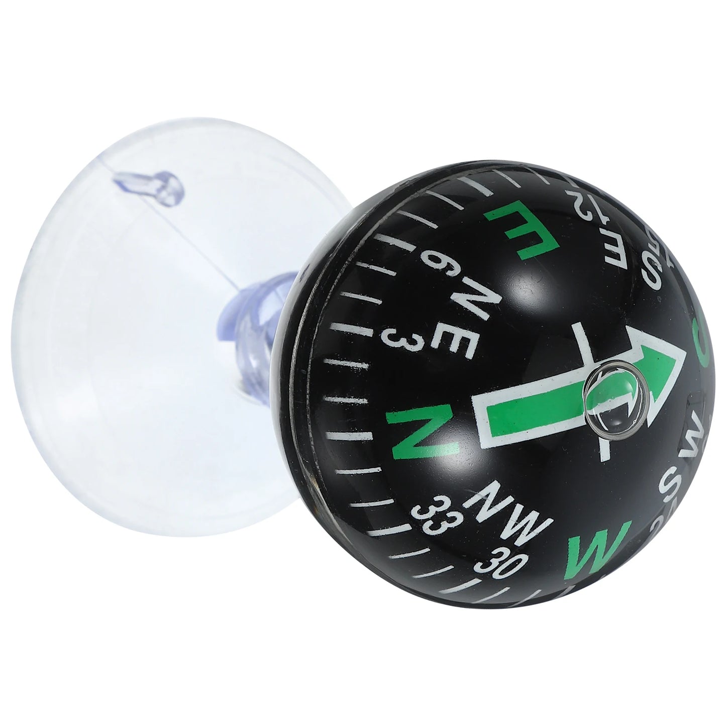 38mm Auto-Armaturenbrett Kompass – Sphärischer Kompass mit Saugnapf für Autos, Boote & Marinefahrzeuge Kaufschwan®