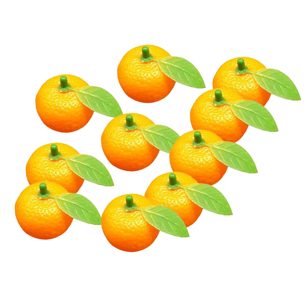 10 Stück Künstliche Grüne Orangen – Hochrealistische Mini Plastik Orangen für Dekoration & Fotografie (3,3 cm) Kaufschwan®