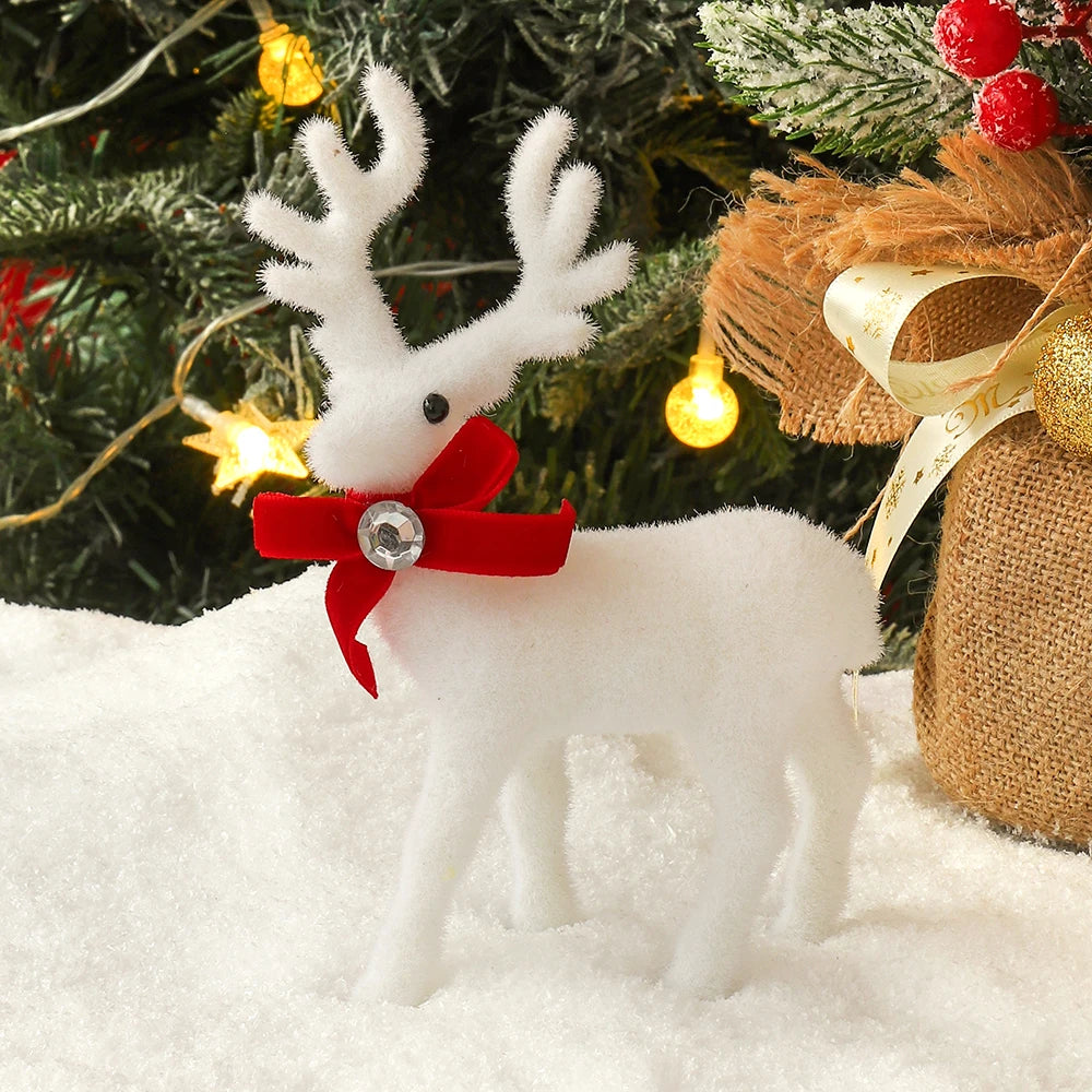 Weihnachtsdeko Elch Figur 16/21/26 cm – Deko Rentier aus Kunstharz für Tisch, Fensterbank & Weihnachtsbaum | Winter & Weihnachtsdeko Set Kaufschwan®
