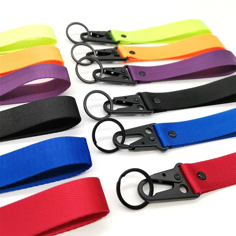 Personalisierter Schlüsselanhänger fürs Handgelenk – Mit eigenem Text oder Logo | Lanyard mit Clip für Auto & Motorrad, Unisex Design Kaufschwan®
