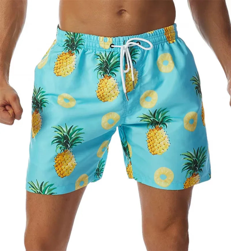 3D Grafik Strandshorts – Unisex Pineapple Print Surfshorts | Sommer Hawaii Badehose für Herren, Damen & Kinder Kaufschwan®