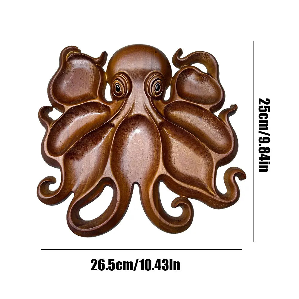 Oktopus Servierbrett aus Holz im Ozean-Design – Charcuterie- & Käseplatte für Käse, Fleisch, Brot & Obst Kaufschwan®