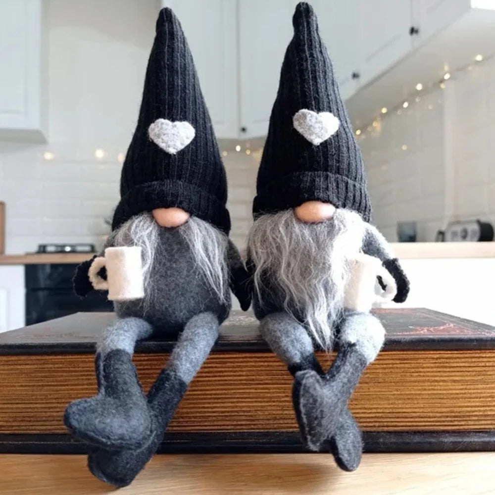 Wichtel Puppen – Gestrickte Plüsch-Dekoration | Für Weihnachten, Küche & Kaffeebar Kaufschwan®