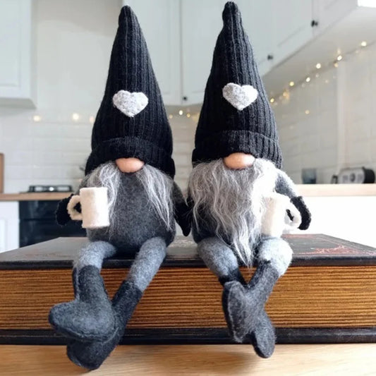 Wichtel Puppen – Gestrickte Plüsch-Dekoration | Für Weihnachten, Küche & Kaffeebar Kaufschwan®
