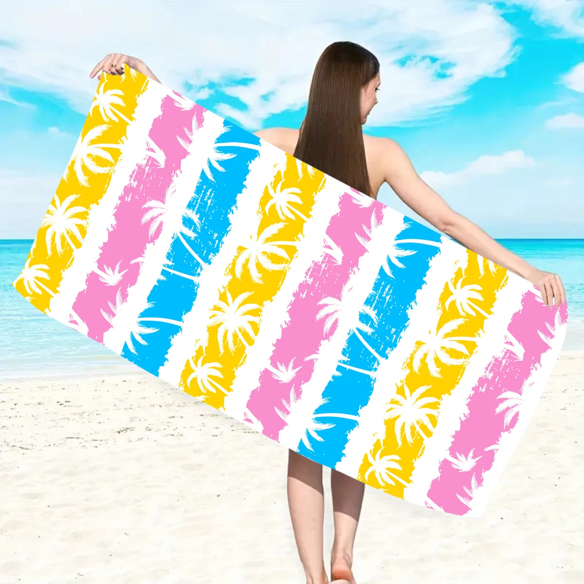 Ultrafeines Mikrofaser Strandtuch – Schnell Trocknend & Saugfähig | Multifunktionales Handtuch für Schwimmen, Yoga, Reisen & Camping Kaufschwan®