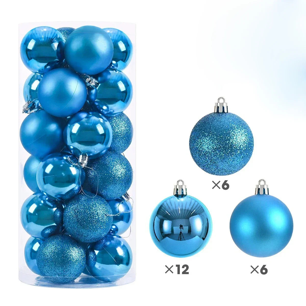 24 Stück 4CM Weihnachtskugeln – Bruchsichere Baumdekoration | Hängende Christbaumkugeln für Zuhause & Festliche Anlässe
