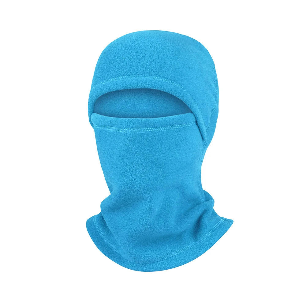 Vollgesichts-Balaclava – Winter Thermo-Fleece-Maske | Motorrad, Fahrrad & Sport Lauf Sturmhaube mit Halswärmer Kaufschwan® Himmelblau
