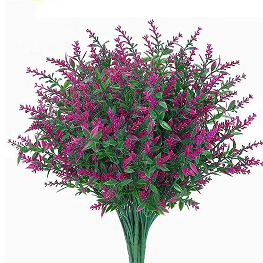 Künstliches Lavendelgras aus Kunststoff – Kunstblume für Hochzeit, Zuhause, Garten & Vasen Dekoration | DIY & Fotorequisiten Kaufschwan® Pflaume