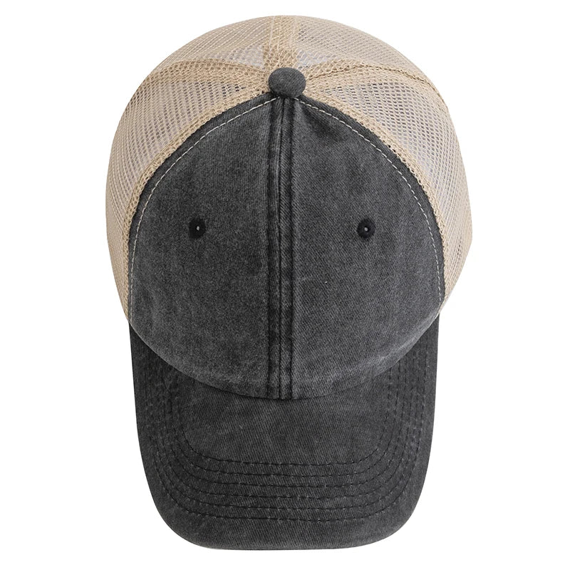 Unisex Trucker Cap | Mehrfarbige Einfarbige Baseballkappe | Washed Cotton Baseballcap für Herren & Damen Kaufschwan®