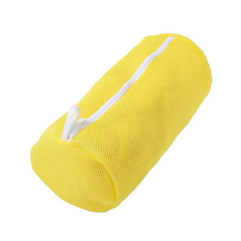 Schuh-Wäschenetz für Waschmaschine – Honigwaben-Mesh Waschbeutel mit Reißverschluss | Schuhreinigungsbeutel für Sneaker & Laufschuhe (39×18cm) Kaufschwan® Gelb - 1 Stück