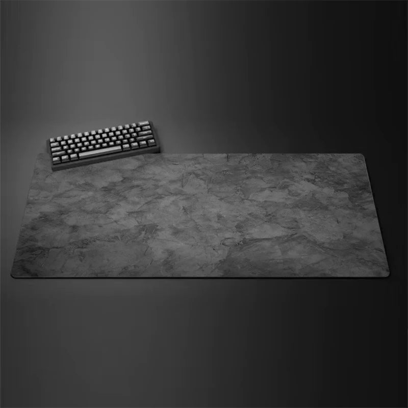 Graues Mauspad Serie – Groß/Klein Überlocktes XXL Schreibtischmatte für Tastatur und Gaming Kaufschwan®