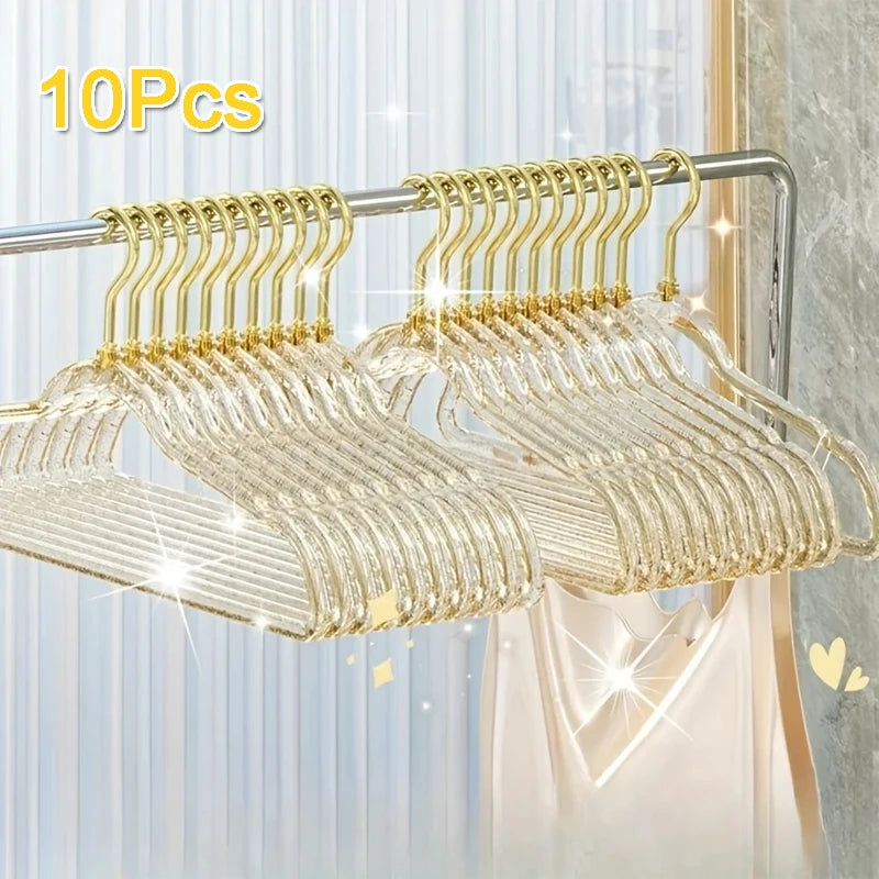 Anti Schulter Kleiderbügel ohne Abdrücke – Robuste Anti Rutsch Bügel für Kleidung Kaufschwan® 10 Stück Gold