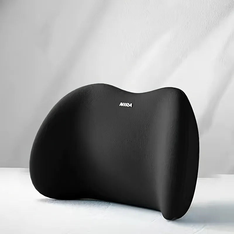 Ergonomisches Memory Foam Lendenkissen | Komfortables Rückenstützkissen | Waschbarer Bezug für Büro & Bett Kaufschwan® Schwarz