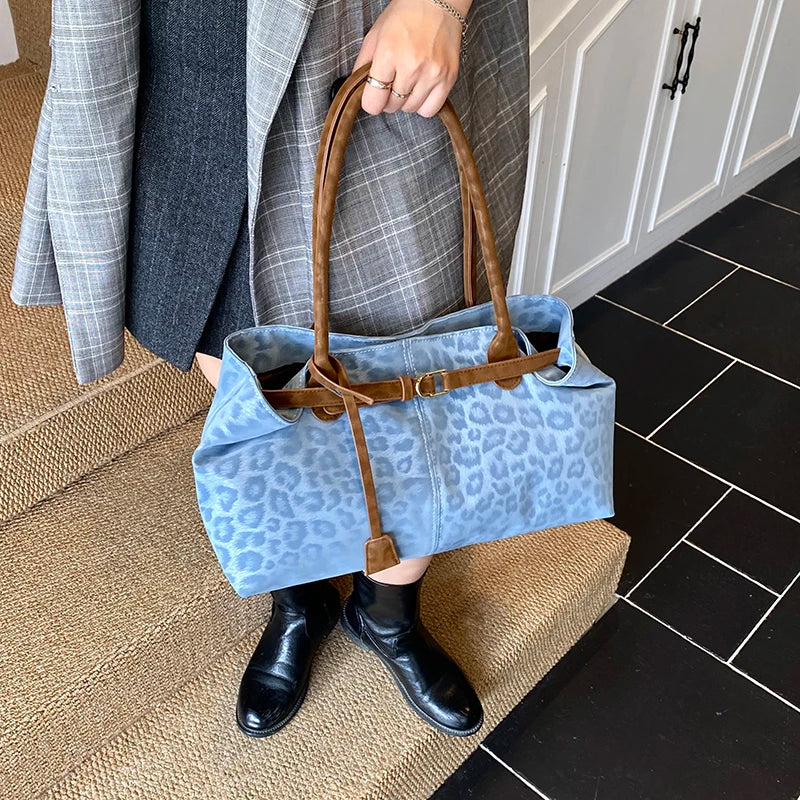 Leopard PU Leder Schultertasche für Damen – Luxus Designer Trend Tote | Handtasche mit Kurzem Griff & Damen Geldbörse Kaufschwan®
