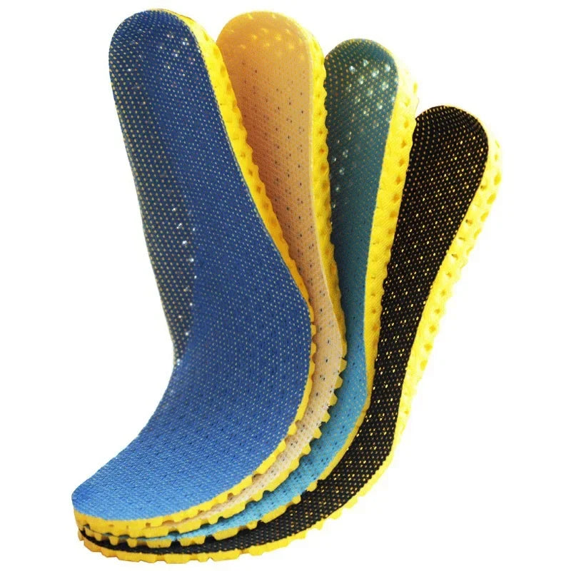 Weiche Memory Einlegesohlen | Atmungsaktive Mesh Sporteinlagen für Damen & Herren | Dämpfung & Fußgewölbeunterstützung Kaufschwan®