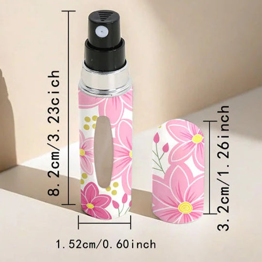 5ml Nachfüllbare Parfümflaschen – Blumenmuster Mini Reise Zerstäuber | Tragbarer Taschen-Parfümspender für Damen Kaufschwan®