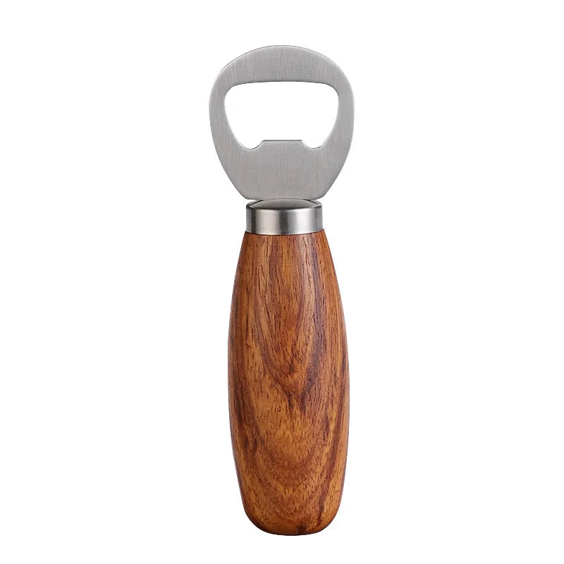 Edelstahl Flaschenöffner – Bartender Werkzeug mit Holzgriff Kaufschwan®