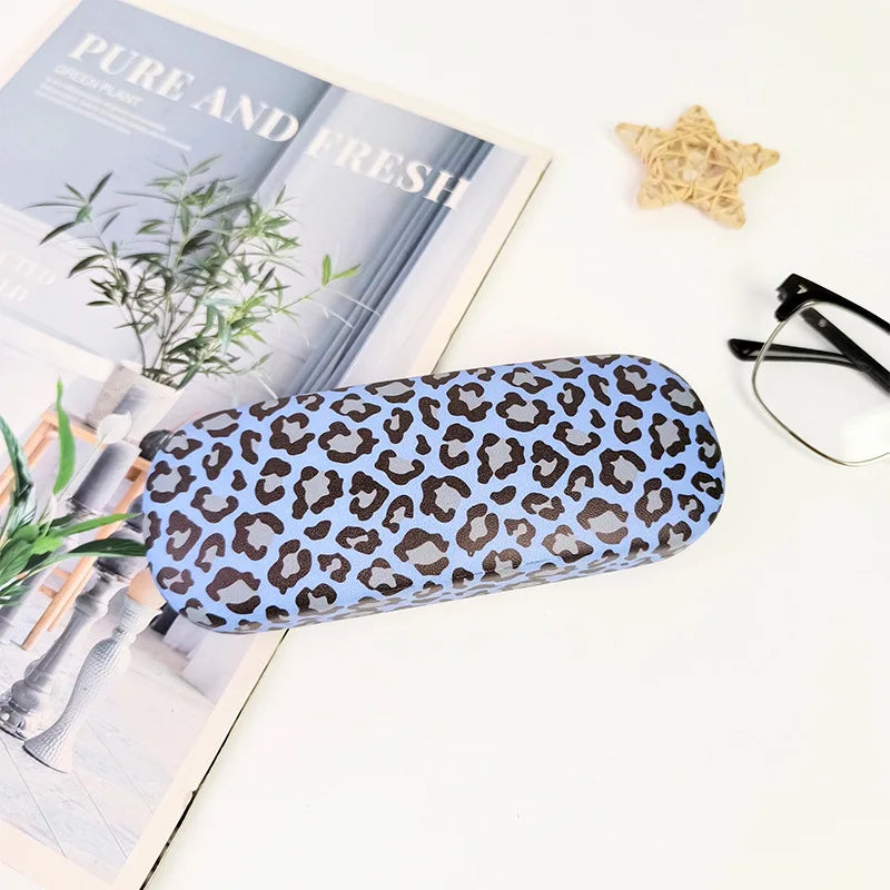 Leopard Print Metall Brillenetui – Robuste Schutzbox für Sonnenbrillen und Sehbrillen Kaufschwan® Design 1