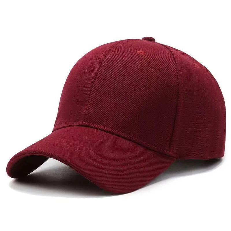 Unisex Verstellbare Cap | Einfarbige Twill Baseballkappe | Baseball Cap für Herren & Damen | Sommer, Herbst, Frühling Kaufschwan® Weinrot Einheitsgröße (56-58cm)