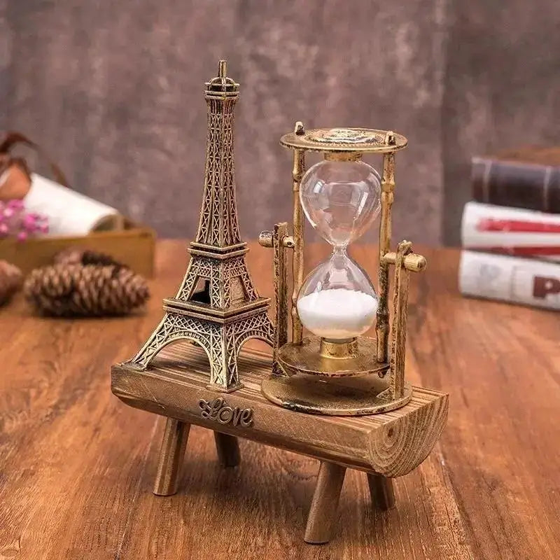 Kreative Eiffelturm Sanduhr – Moderne Minimalistische Holz Sanduhr Dekoration für Zuhause & Büro Kaufschwan®