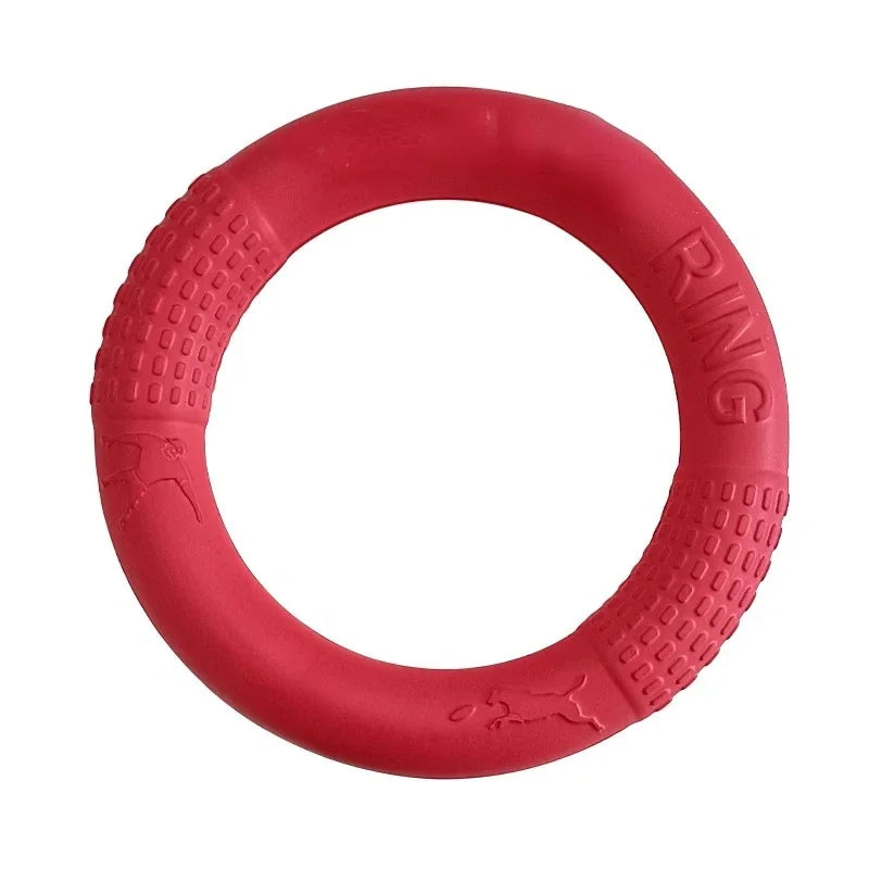 EVA Hund Trainingsring – Schwimmender Wurf- und Ziehring für Hunde Kaufschwan® Rot 18cm
