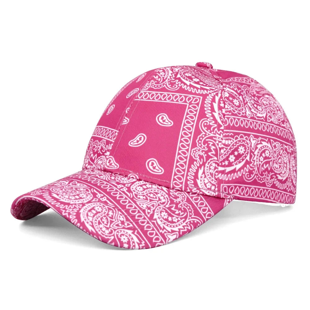 Cashew Blumen Unisex Baseballkappe | Verstellbare Baseballcap für Damen & Herren | Sommer Outdoor Sonnenkappe Hip Hop Trucker Kaufschwan® Pink Einstellbar
