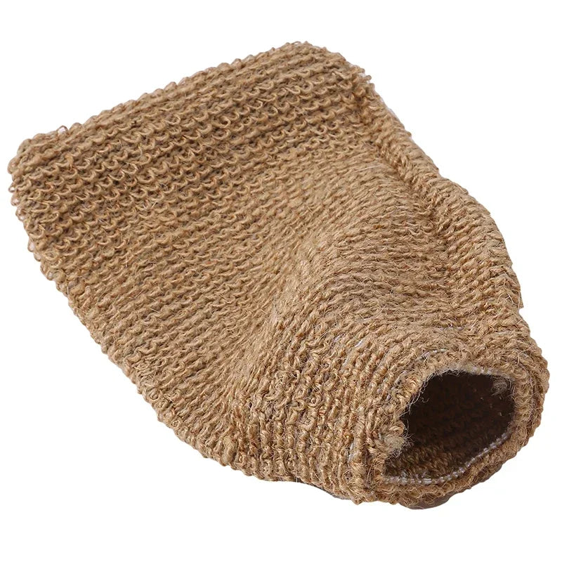 Hanf Rückenpeeling Tuch – Natürlicher Jute Peeling Rücken Gurt mit Handschuhen Körperreinigungs Set Kaufschwan®