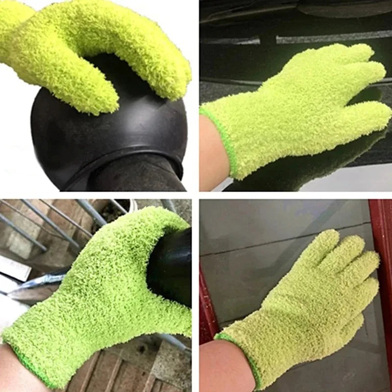 Mikrofaser Reinigungshandschuh Wiederverwendbar Staubentferner für Auto Fenster Haushalt Kaufschwan®