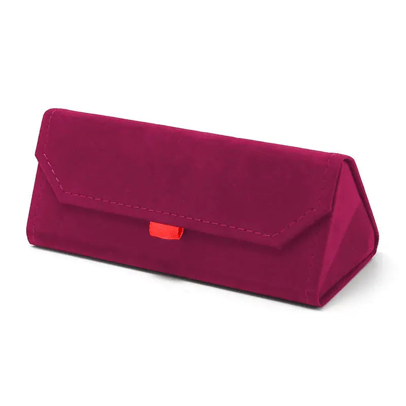 Samt Dreieck Faltbares Brillenetui – Elegantes Hartschalen Etui für Sonnenbrillen und Lesebrillen Kaufschwan®