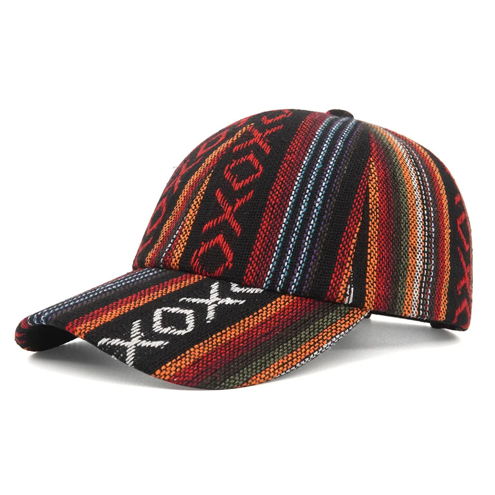 Bohemia Print Baseballkappe | Damen & Herren Boho Stil Baseballcap | Baumwolle Verstellbar Snapback Outdoor Cap Kaufschwan® Style 1
