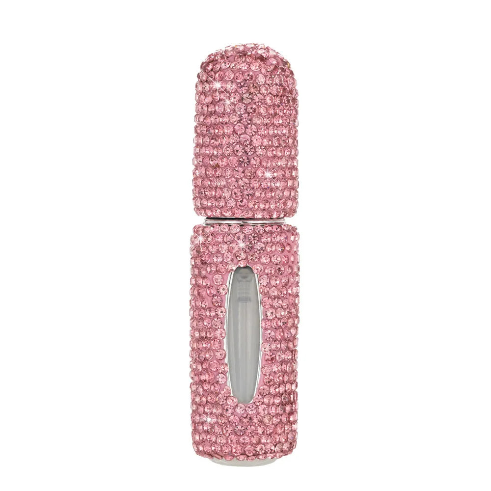 Bling Parfüm Zerstäuber mit Strass – 5ml Nachfüllbare Reise-Sprayflasche | Mini Tragbarer Parfümspender & Geschenk Kaufschwan®