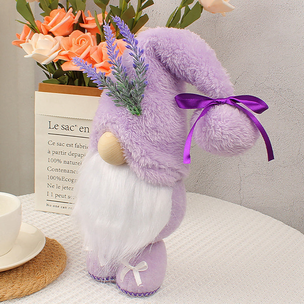 Lila Lavendel Wichtel – Handgefertigte Zwergenpuppe | Kinder Geschenk, Muttertag Deko & Schreibtisch Ornament Kaufschwan®